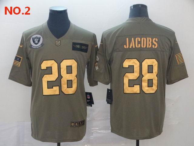 Men's Las Vegas Raiders 28 Josh Jacobs Jersey NO.2;